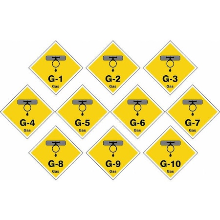 Accuform Energy Source ID Tag, No Header, vinyl, 2-1/2" Width, 2-1/2" Height, Write On Surface: No , 10 PK TDK420XVR