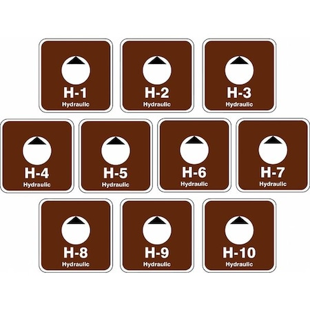 Accuform Energy Source ID Tag, No Header, vinyl, 2-1/2" Width, 2-1/2" Height, Write On Surface: No , 10 PK TDK520XVR