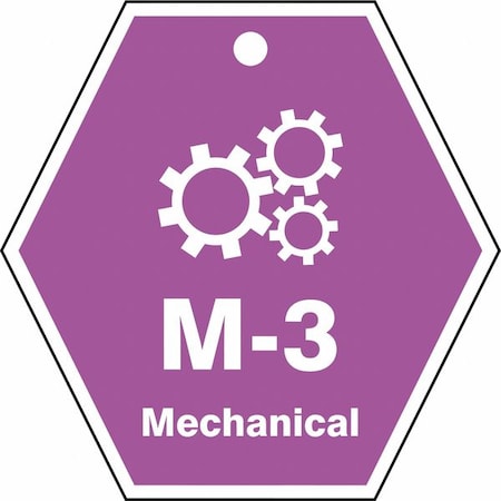 Accuform Energy Source ID Tag, No Header, Plastic, 2-1/2" Width, 2-1/2" Height, Write On Surface: No TDK603VPE