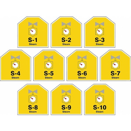 Accuform Energy Source ID Tag, No Header, vinyl, 2-1/2" Width, 2-1/2" Height, Write On Surface: No , 10 PK TDJ120XVR
