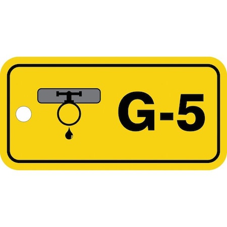 Accuform Energy Source ID Tag, No Header, Plastic, 3" Width, 1-1/2" Height, Write On Surface: No TDF405VPE