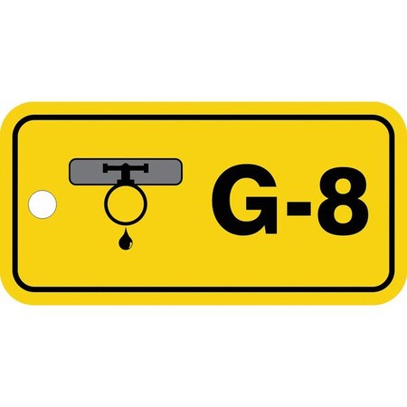 Accuform Energy Source ID Tag, No Header, Plastic, 3" Width, 1-1/2" Height, Write On Surface: No TDF408VPE