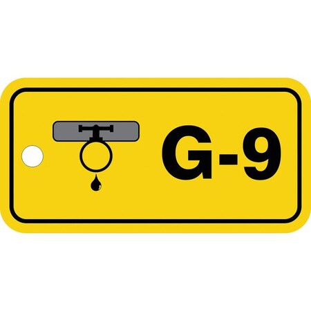 Accuform Energy Source ID Tag, No Header, Plastic, 3" Width, 1-1/2" Height, Write On Surface: No TDF409VPE