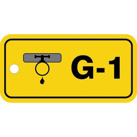 Accuform Energy Source ID Tag, No Header, Plastic, 3" Width, 1-1/2" Height, Write On Surface: No TDF401VPE