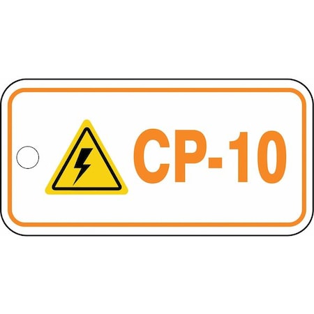 Accuform Energy Source ID Tag, No Header, Plastic, 3" Width, 1-1/2" Height, Write On Surface: No TDF210VPE
