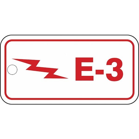 Accuform Energy Source ID Tag, No Header, Plastic, 3" Width, 1-1/2" Height, Write On Surface: No TDF303VPE