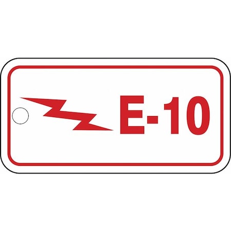 Accuform Energy Source ID Tag, No Header, Plastic, 3" Width, 1-1/2" Height, Write On Surface: No TDF310VPE