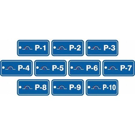 Accuform Energy Source ID Tag, No Header, Plastic, 3" Width, 1-1/2" Height, Write On Surface: No , 10 PK TDF720VPR