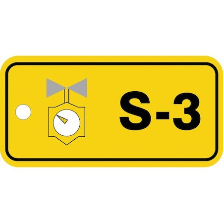 Accuform Energy Source ID Tag, No Header, Plastic, 3" Width, 1-1/2" Height, Write On Surface: No TDJ303VPE