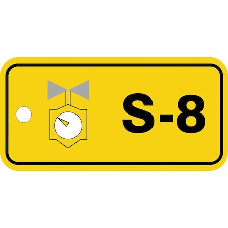 Accuform Energy Source ID Tag, No Header, Plastic, 3" Width, 1-1/2" Height, Write On Surface: No TDJ308VPE