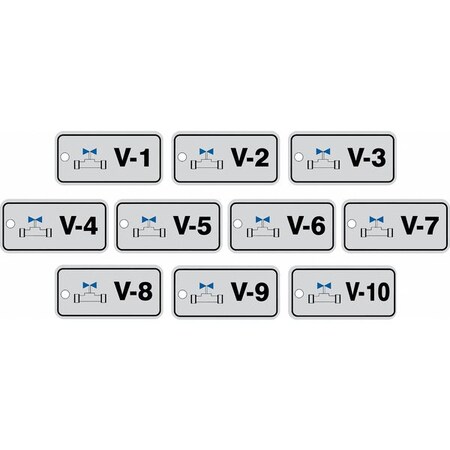 Accuform Energy Source ID Tag, No Header, Plastic, 3" Width, 1-1/2" Height, Write On Surface: No , 10 PK TDJ420VPR