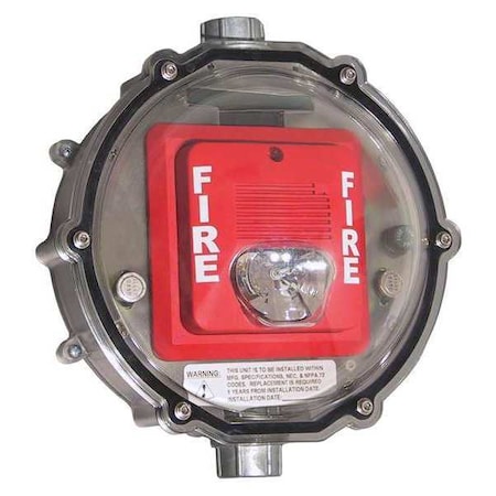 Safety Technology International Stopper Cover, Polycarbonate, Surface Mount, 7 1/4 in W x 7 1/4 in H x 2 7/8 in D, Clear STI-1229HTR240-HAZ