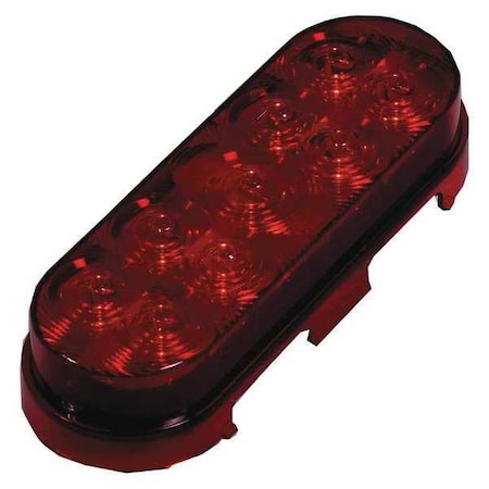 Maxxima Stop/Tail/Turn Light, Red, 6-13/32"L, Oval M63322R
