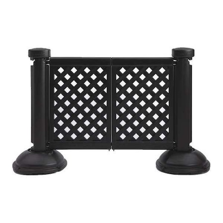 GROSFILLEX Fence Post and Base, Black, 3 ft. H US960117