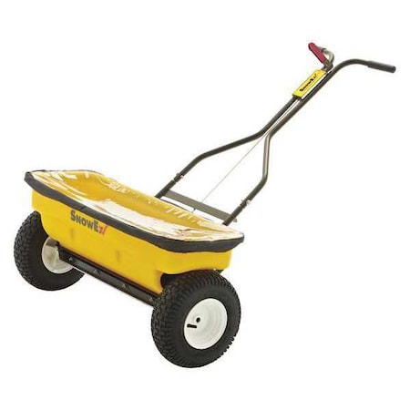 Snowex 160 lbs Cap Regulated Drop Walk Behind Spreader For Ice Melt & Rock Salt, 28 in Spread, T Handle SD-95SS