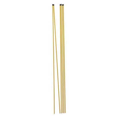 Snowex Snow Stakes, Yellow, 48" L, Fiberglass, PK6 SP-15