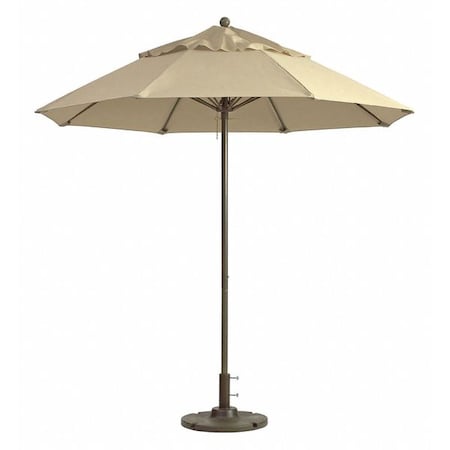 Grosfillex Windmaster Umbrella, 9 ft., Khaki 98820331