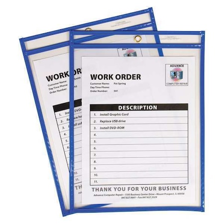 C-Line Products Shop Ticket Holders, Grommet, 12"H, PK15 43915