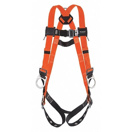 Miller Titan II Full Body Harness, L/XL, 400 lb., Mating Chest/ Tongue Leg Straps, Back, Hips D-Ring T4507/UAK