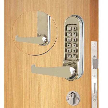 Codelocks Mechanical Lockset, Stainless Steel, Lever CL550-SS