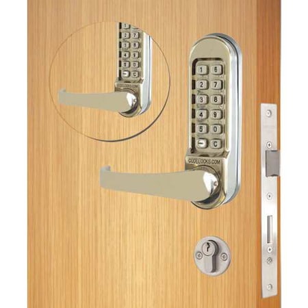 Codelocks Mechanical Lockset, Stainless Steel, Lever CL555BB-SS