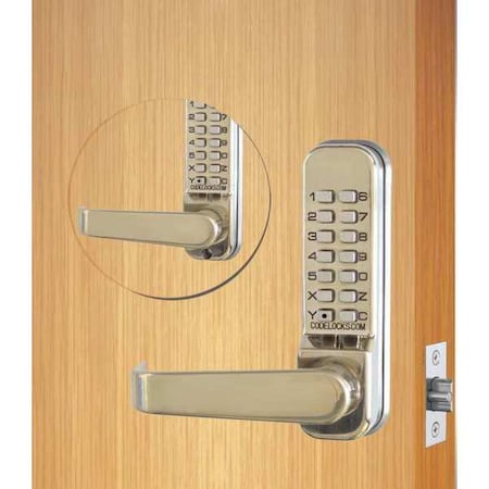 Codelocks Mechanical Lockset, Powder Coated, Lever CL415BB-SS