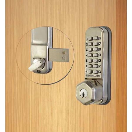 Codelocks Mechanical Lockset, Stainless Steel, Knob CL200K-SS