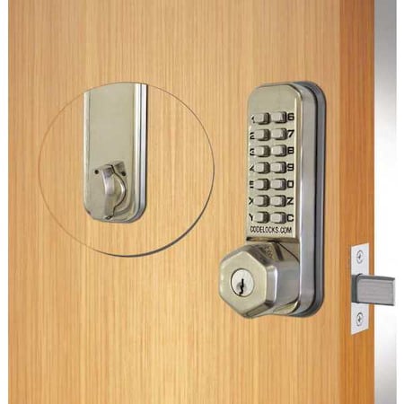 Codelocks Mechanical Lockset, Stainless Steel, Knob CL210K-SS