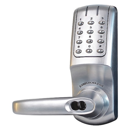 Codelocks Electronic Key Lock, Brushed Steel CL5210IC-BS