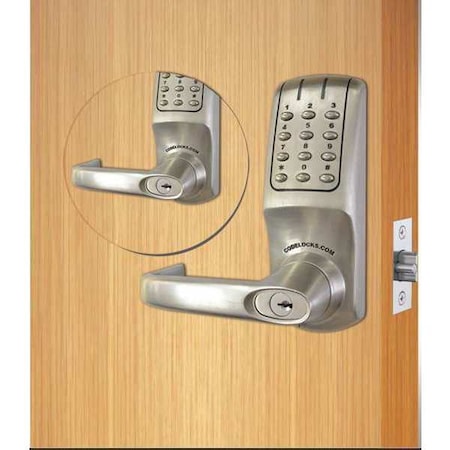 Codelocks Electronic Key Lock, Lever Handle Type CL5210BB-BS