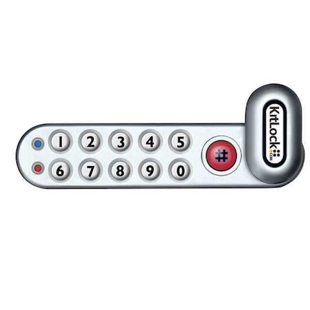Codelocks Electronic Lock, Left Hand, Keypad KL1007SG-LH