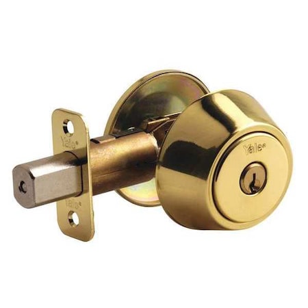 Yale Deadbolt, Polished Brass, Heavy-Duty D981301