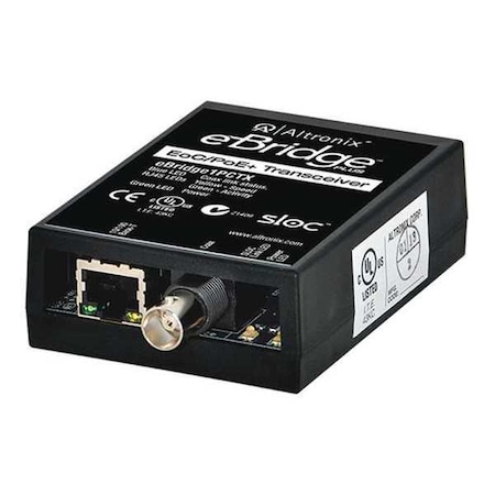 Altronix PoE Transceiver, 2-1/2" D x 2-1/2" W, Blk EBRIDGE1PCTX