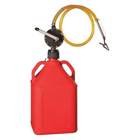 Action Pump Rotary Barrel Pump, with 15 gal. Red Jug GASPROR