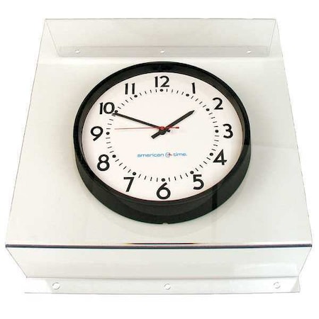 American Time Clock and Bell Guard, Polycarbonate, Surface Mount, 18 in W x 18 in H x 5 in D, Clear G3009