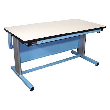Pro-Line Electric Workbench, ESD Laminate, 60 in W, 30 in to 42 in Height, 330 lb, Cantilever ELE6030CL14