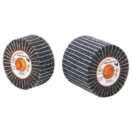 Walter Surface Technologies Unmounted Flap Wheel, 4-1/2" Dia., 80 Grit 07K442