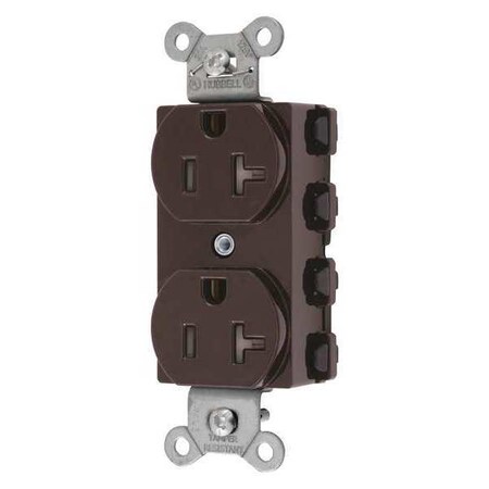 Hubbell Wiring Device-Kellems Receptacle, 5-20R, 20 A, 125V AC, 2 Pole, 3 Wire, Flush Mount, Grounded SNAP5362TRA