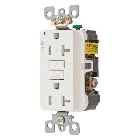 Hubbell Wiring Device-Kellems Receptacle, 5-20R, 20 A, 2 Pole, 3 Wire, Grounded AFR20TRW