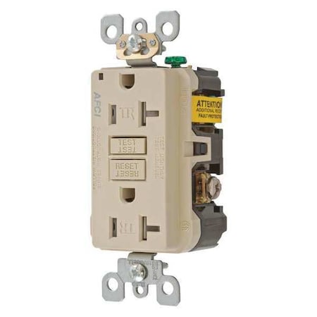 Hubbell Wiring Device-Kellems Receptacle, 5-20R, 20 A, 2 Pole, 3 Wire, Grounded AFR20TRI