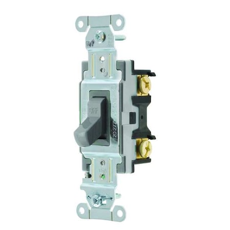 Hubbell Wiring Device-Kellems Wall Switch, Gray, 1/2 HP, 1-Pole Switch CSB115GY