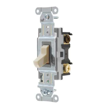 Hubbell Wiring Device-Kellems Wall Switch, Ivory, 1/2 HP, 3-Way Switch CSB315I