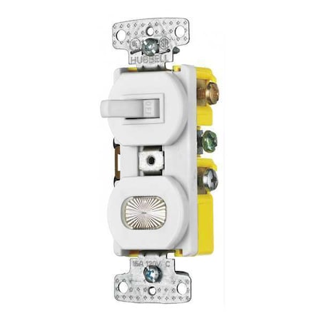 Bryant Device, White, Switch/Pilot Light Wiring RC109W