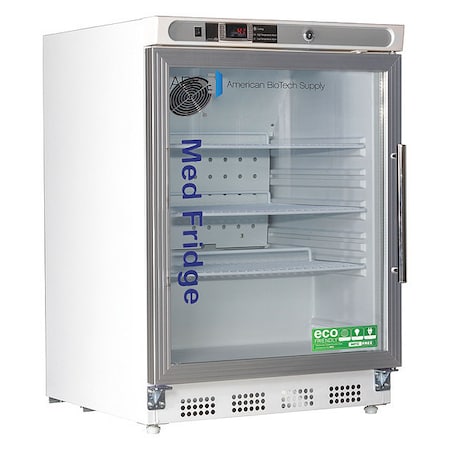 American Biotech Supply Refrigerator, Undercounter, 4.6 cu. ft., 5A PH-ABT-HC-UCBI-0404G-LH