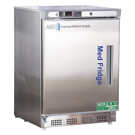 American Biotech Supply Refrigerator, Undercounter, 4.5 cu. ft., 2A PH-ABT-HC-UCBI-0404SS-LH