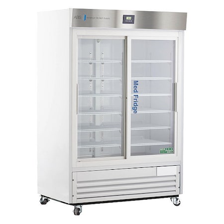 American Biotech Supply Refrigerator, Two Glass Door, 47 cu.ft., 7A PH-ABT-HC-47G