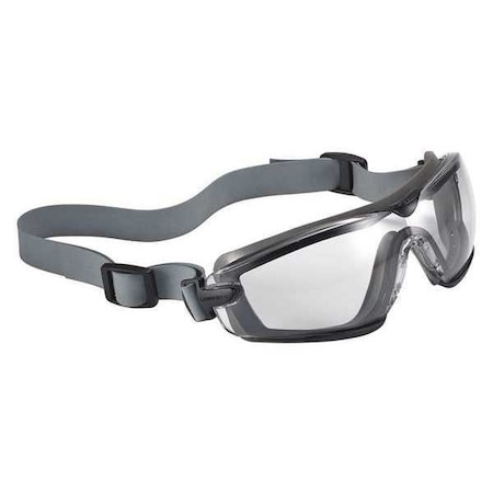 Bolle Safety Safety Goggles, Clear Lens, Anti-Fog, Anti-Scratch, Platinum, Non-Vented, Isoprene Strap, Cobra TPR Series 40246