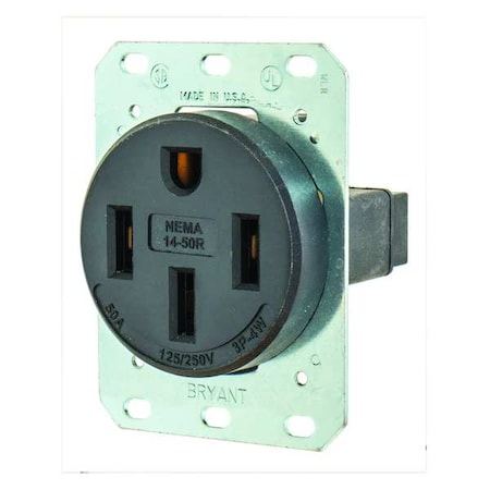 Nema 14 50r >> Bryant 50a 4w Single Receptacle 125 250vac 14 50r Bk 9450fr Zoro Com Nema 14 50r >> Bryant 50a 4w Single Receptacle 125 250vac 14 50r Bk 9450fr Zoro Com