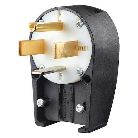 Bryant Straight Blade Plug, 14-60P, 60 A, 125/250V AC, 3 Pole, Screw Terminals, Grounded 9462ANPB