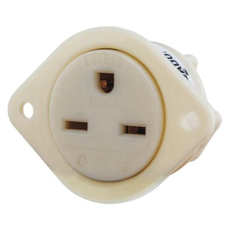 Bryant Straight Blade Receptacle, 6-15R, 15 A, 250V AC, 2 Pole, 3 Wire, Flush Mount, Grounded 5679